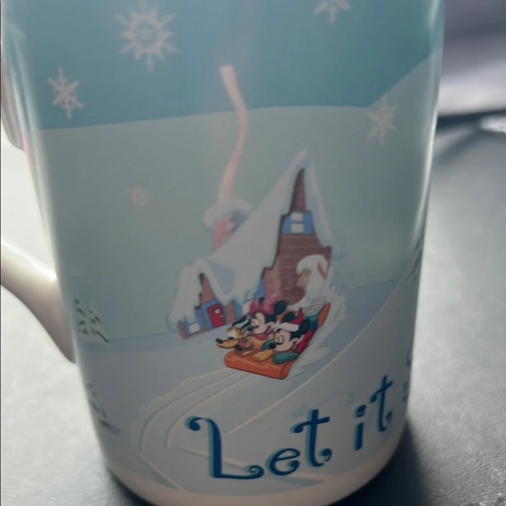 Disney Let it Snow Mug -‎ Blue and White